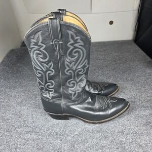 Justin Cowboy Boots Leather Style 1412 Western Men's Size 13 D Green